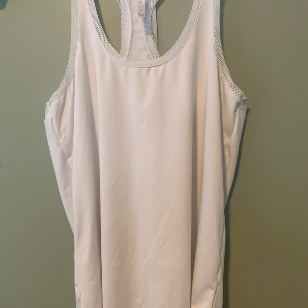 Fabletics Women's Medium White Racer Tank Top White Medium
